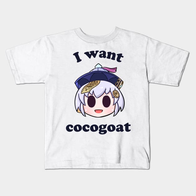 Genshin Impact Qiqi cocogoat Kids T-Shirt by Oricca